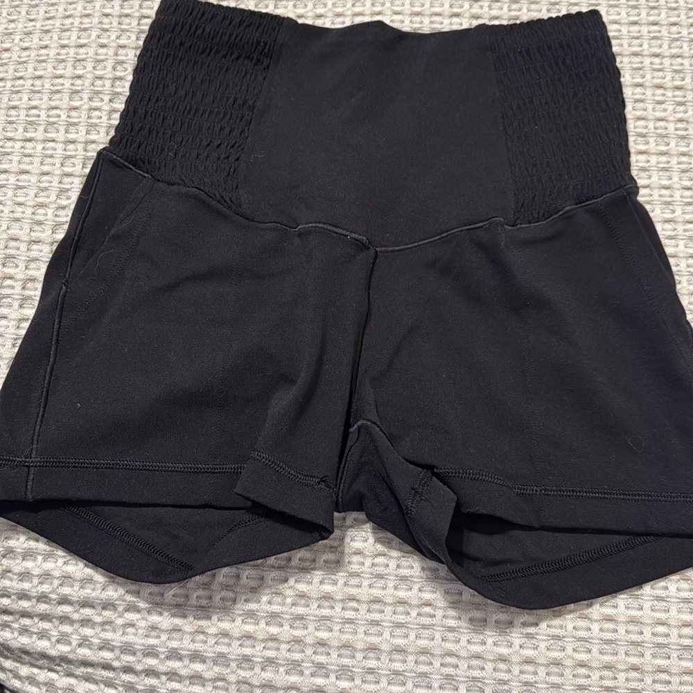 Black Women's High-Waisted Shorts